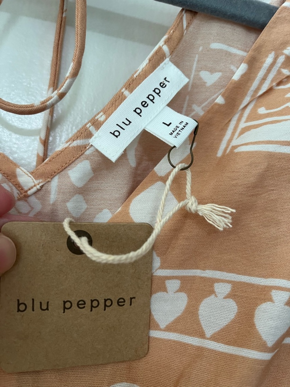 Blu Pepper Yellow & White Printed V-Neck Smocked Mini Dress - Picture 4 of 6